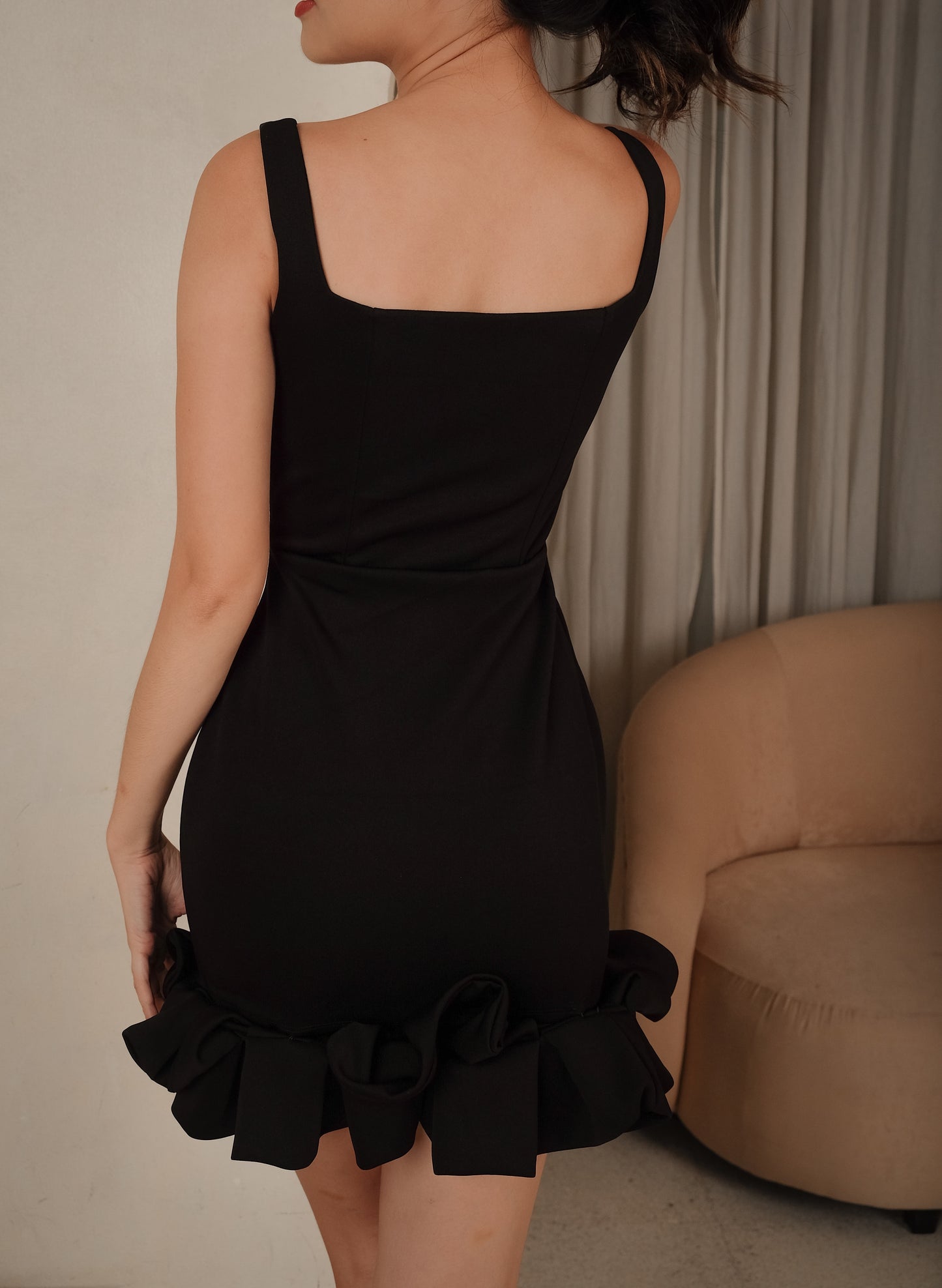 Florian Squareneck Mini Dress