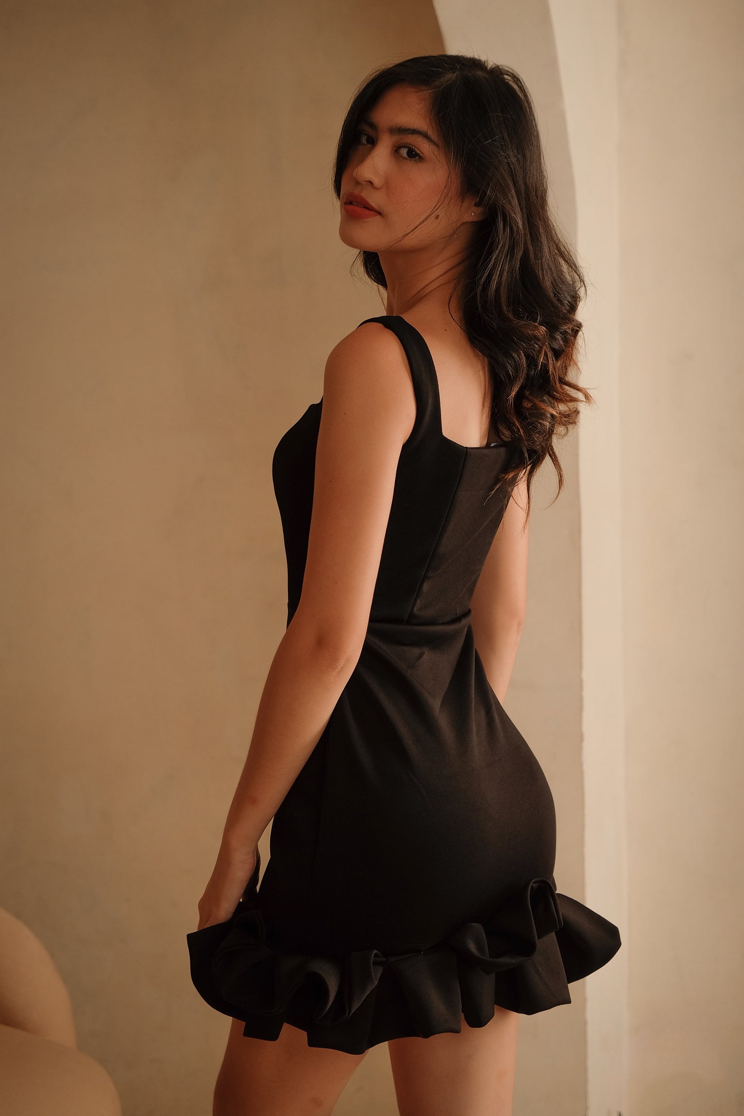 Florian Squareneck Mini Dress