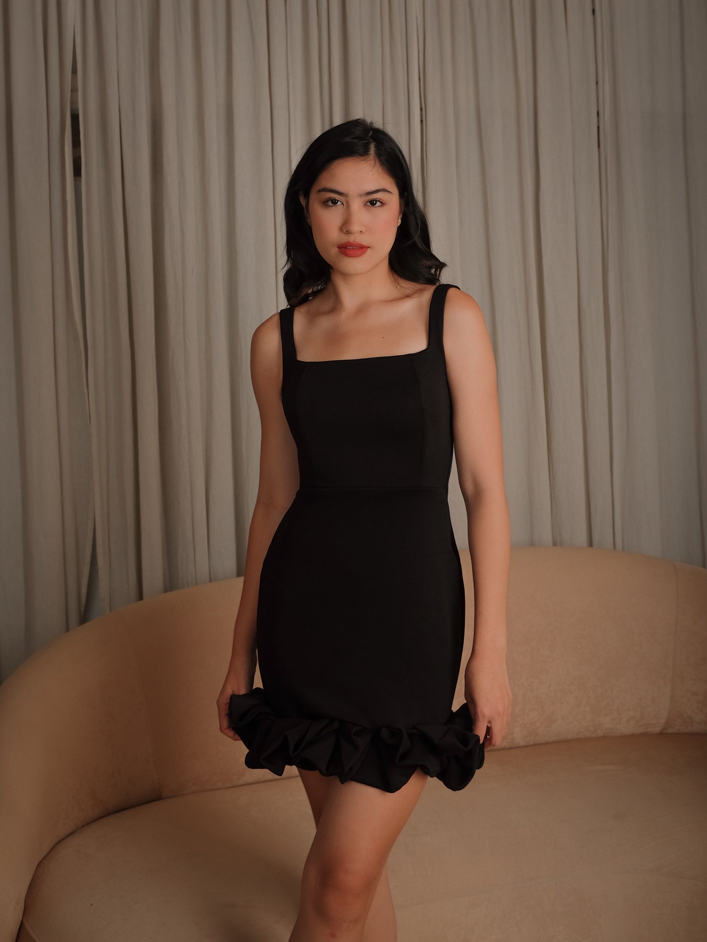 Florian Squareneck Mini Dress