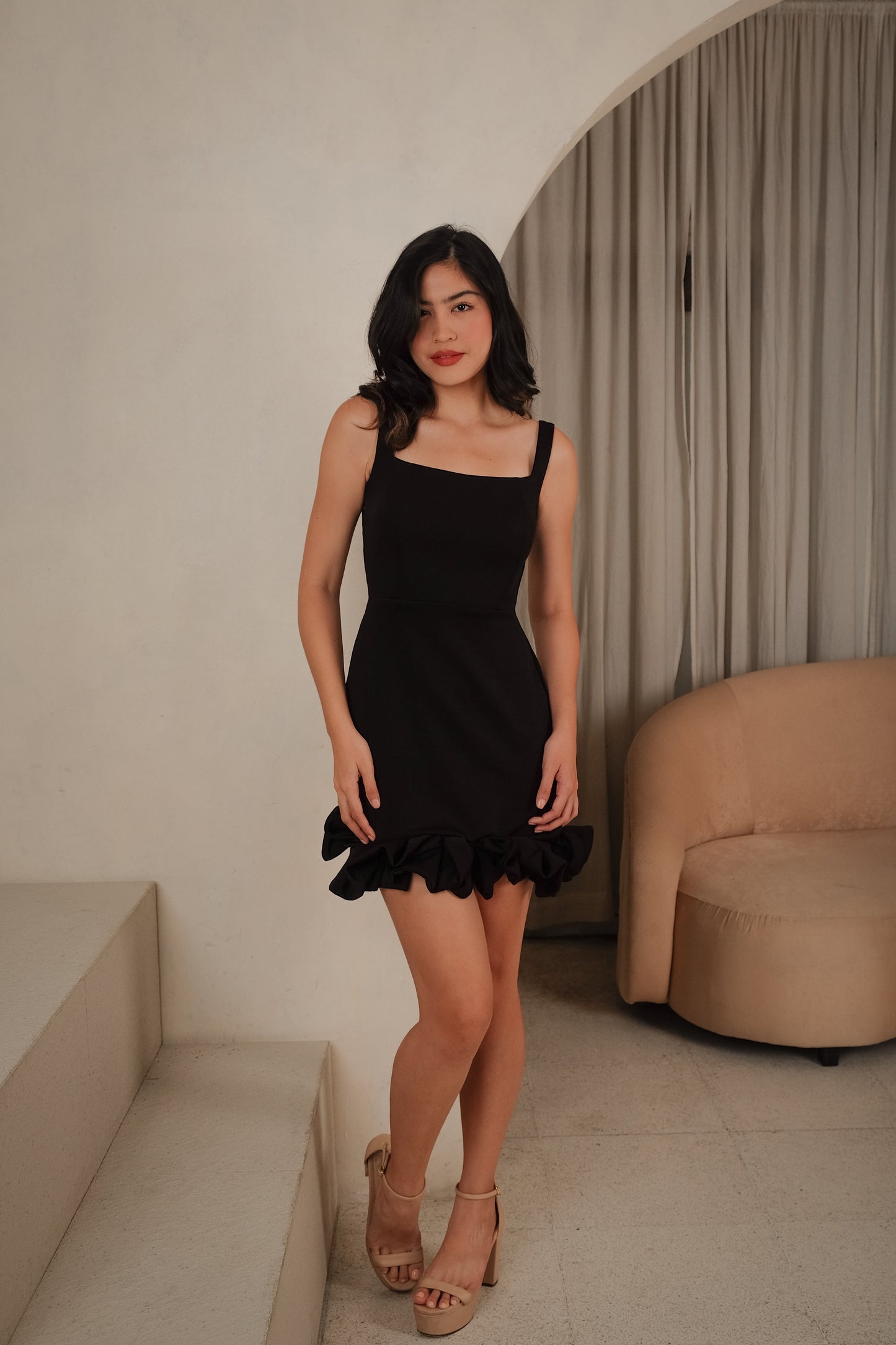 Florian Squareneck Mini Dress