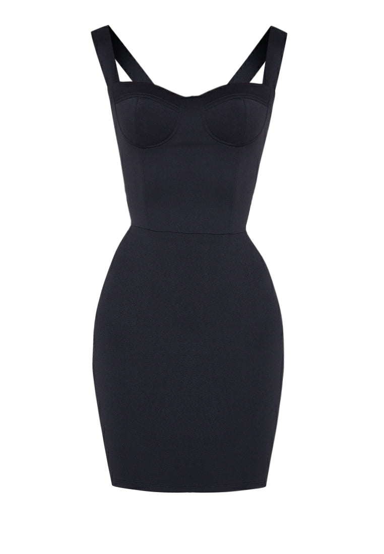 Bustier Mini Dress in Black
