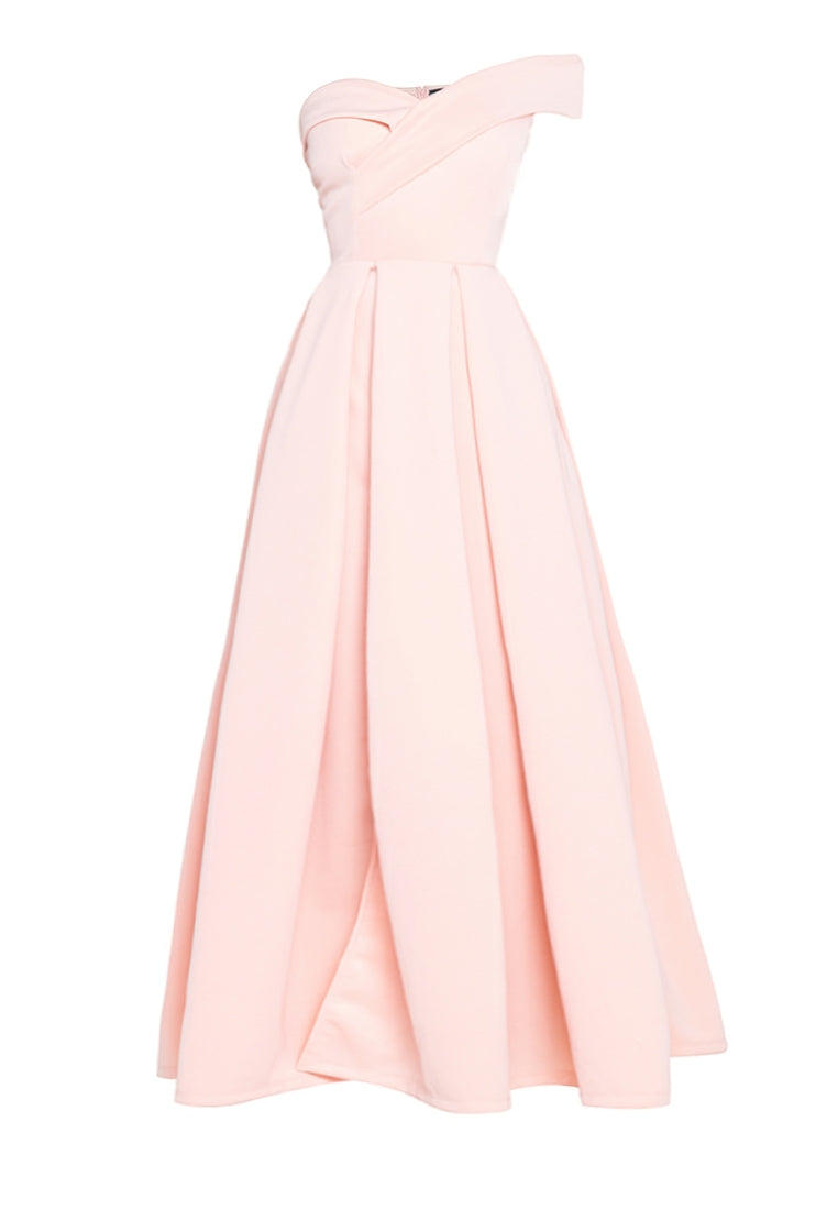 One-Shoulder Wrap Maxi Dress