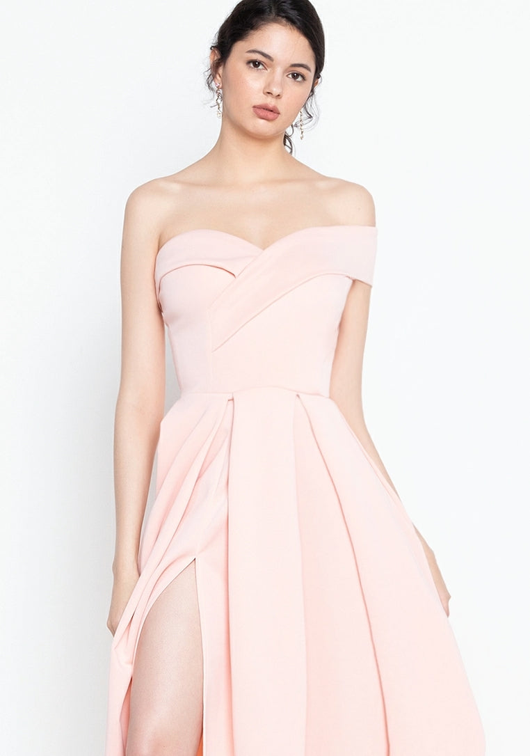 One-Shoulder Wrap Maxi Dress