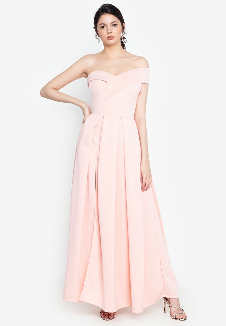 One-Shoulder Wrap Maxi Dress