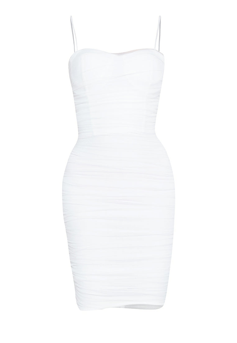 Bustier Mini Dress in White