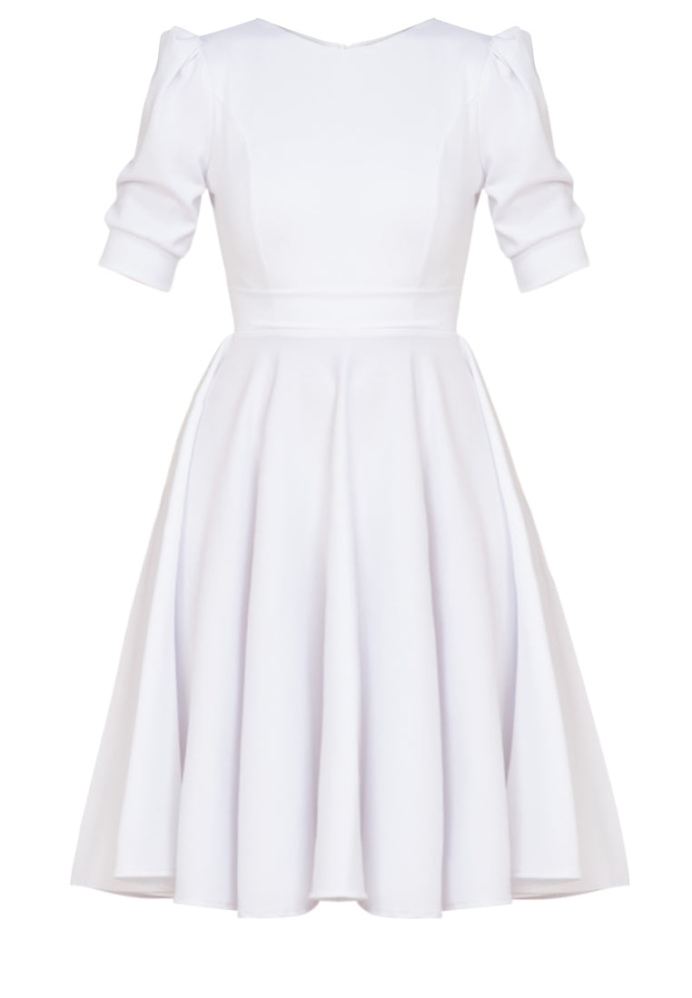 Puff Sleeved Midi Dress
