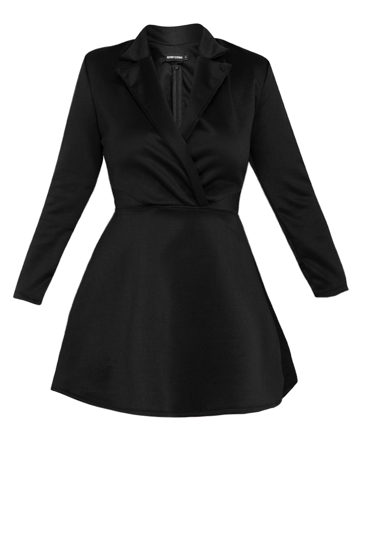 Cut Out Blazer Dress in Black