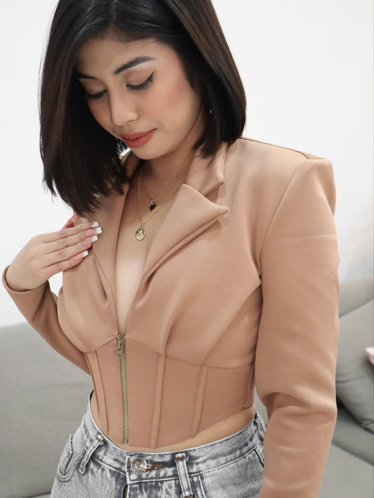 Cropped Corset Blazer