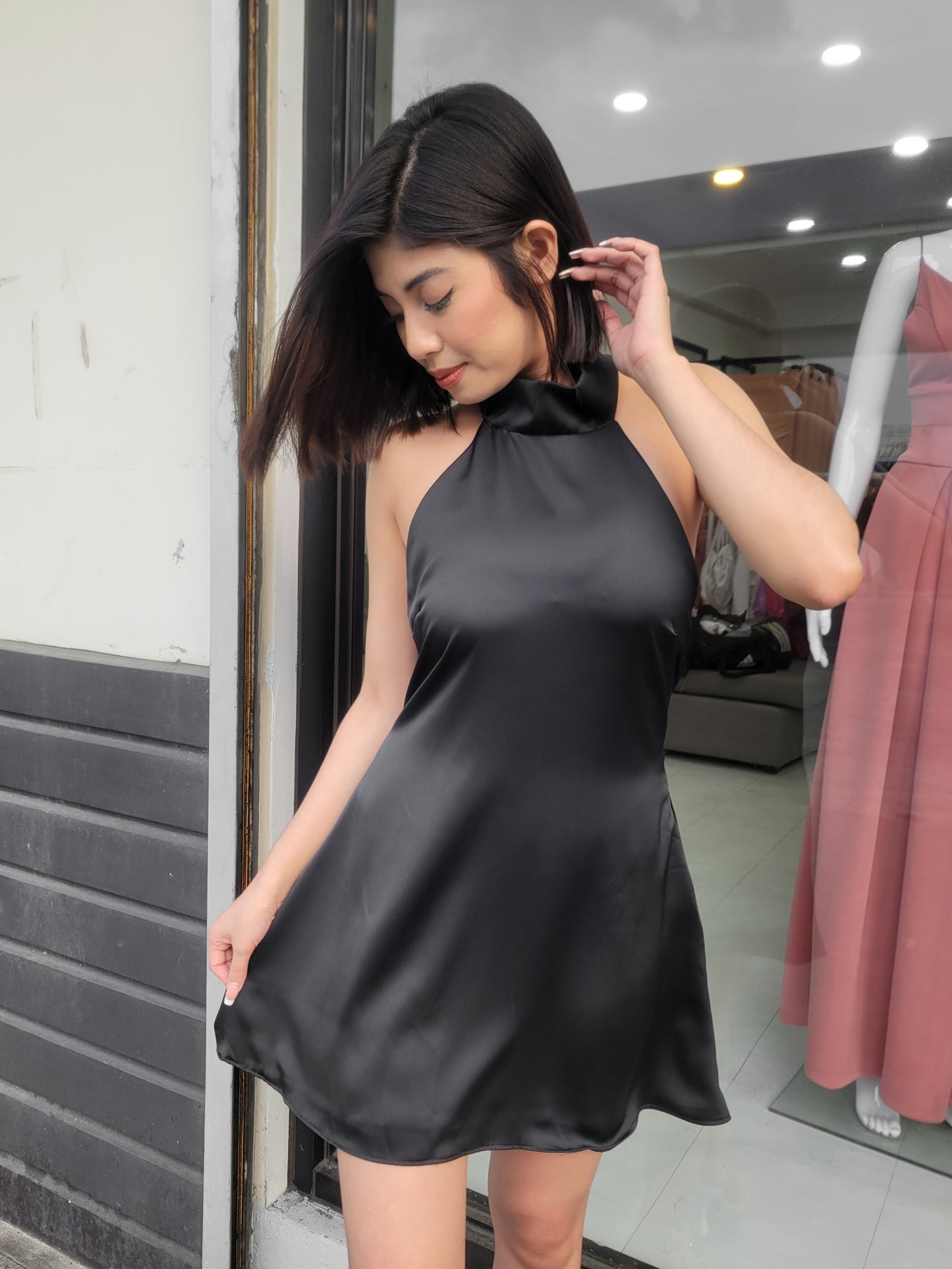 Halter A-line Mini Dress
