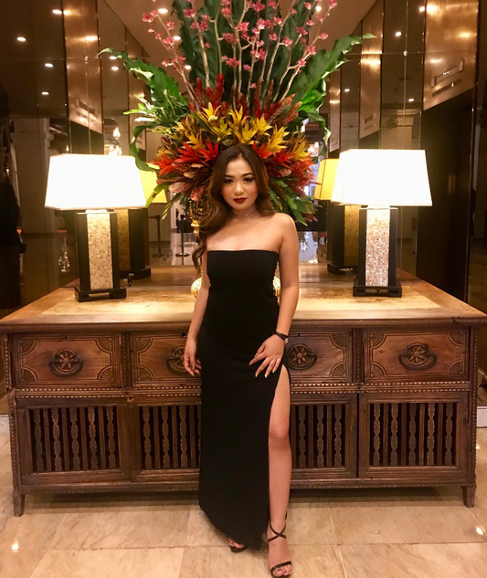 Basic Bandeau Maxi Bodycon Dress