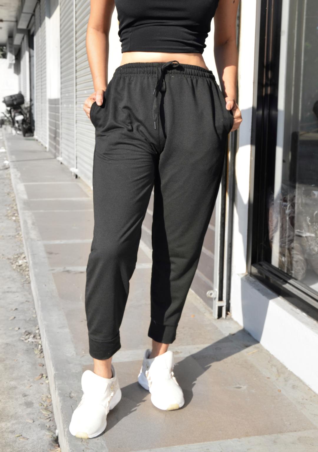 Basic Jogger Pants in Black Heather Clothing