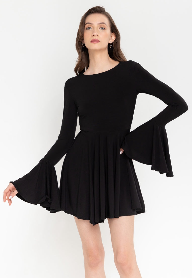 Longsleeved Backless Mini Dress – Heather Clothing