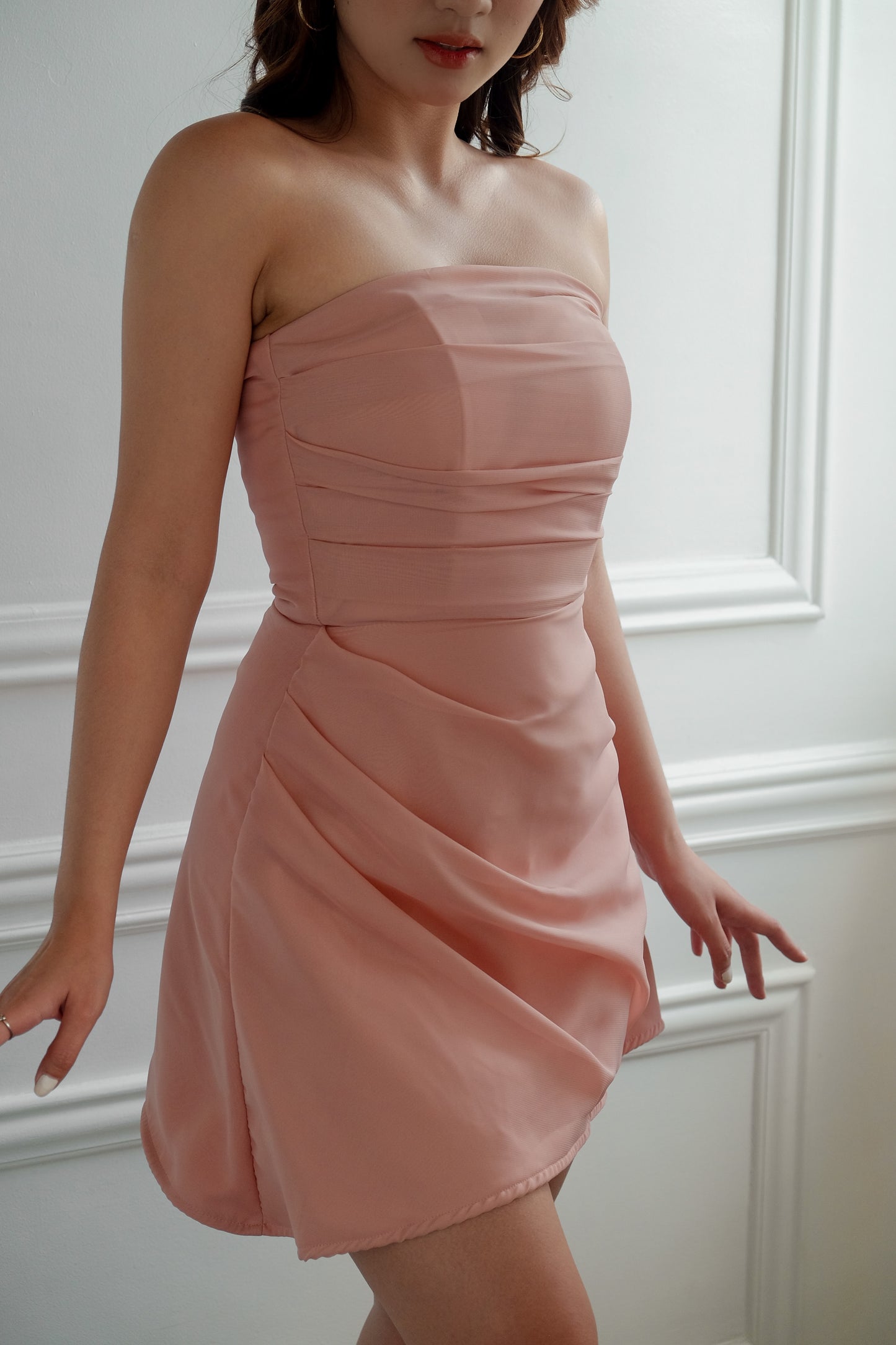 Claudette Bandeau Mesh Mini Dress - Heather Clothing