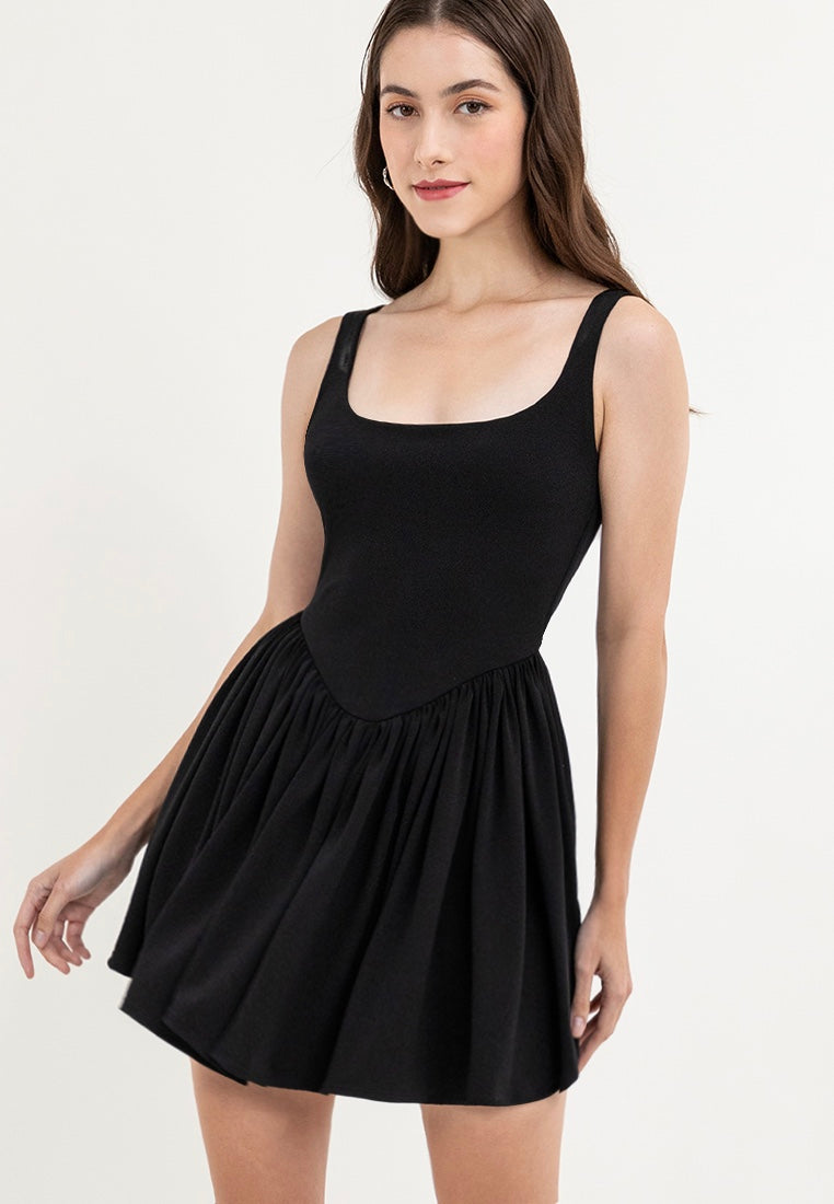 Squareneck Mini Dress