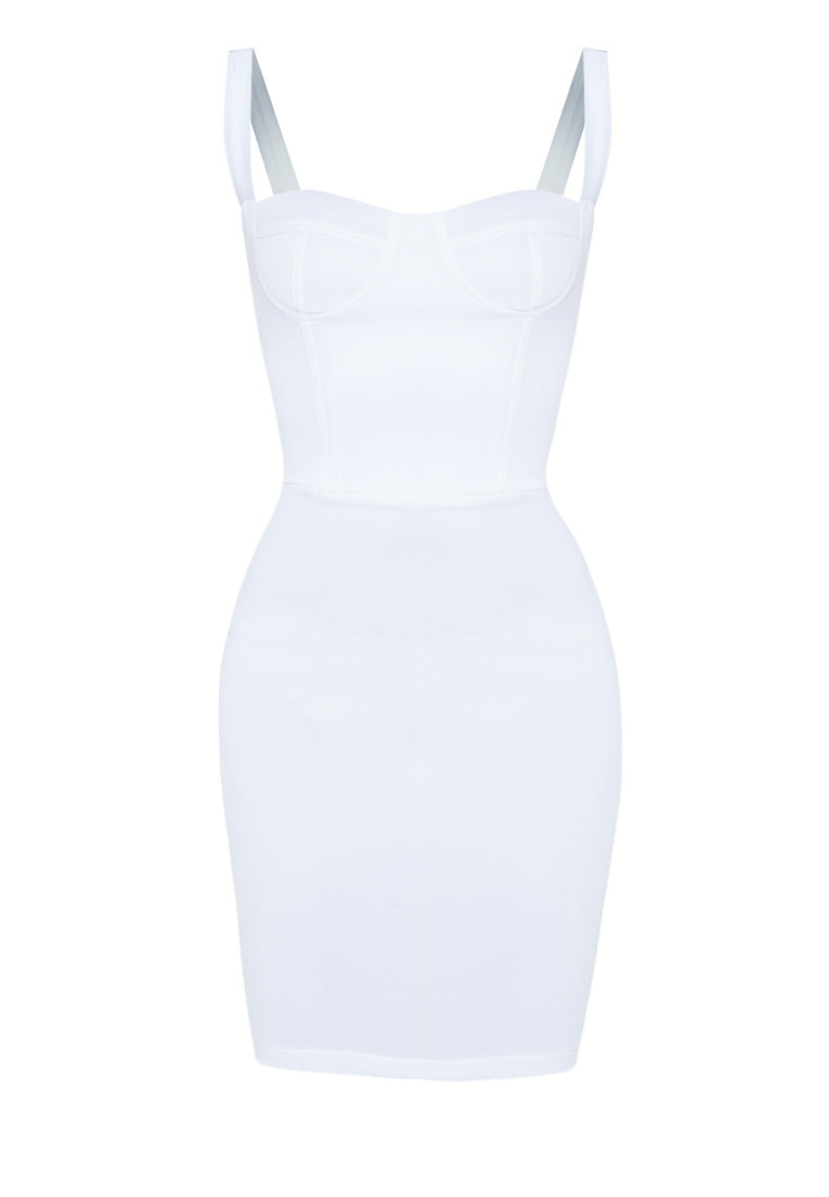 Bustier Mini Dress in White