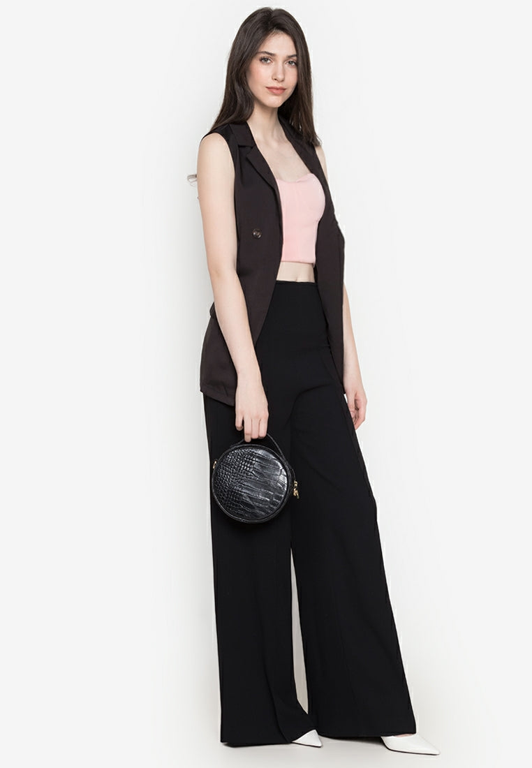 Basic Bustier Crop Top in Dusty Pink
