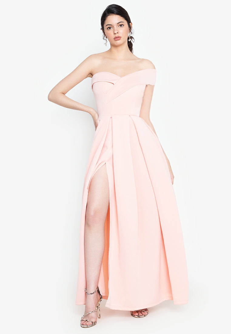 One-Shoulder Wrap Maxi Dress