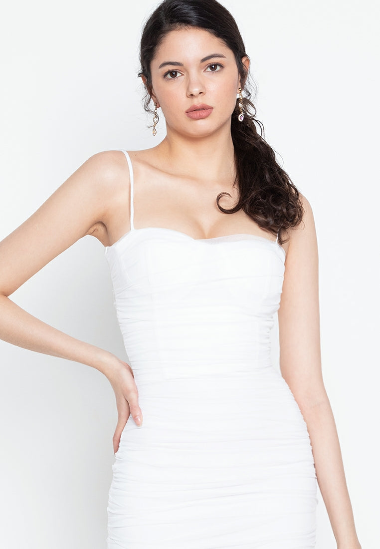 Bustier Mini Dress in White