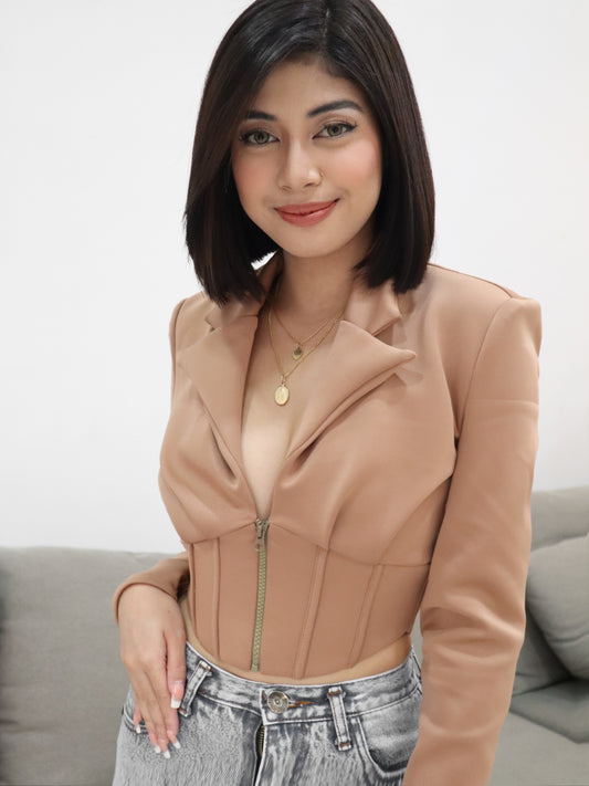 Cropped Corset Blazer