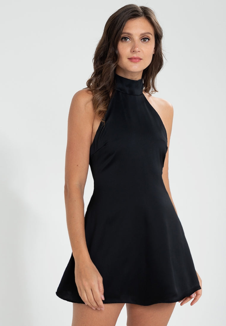 Halter A-line Mini Dress – Heather Clothing