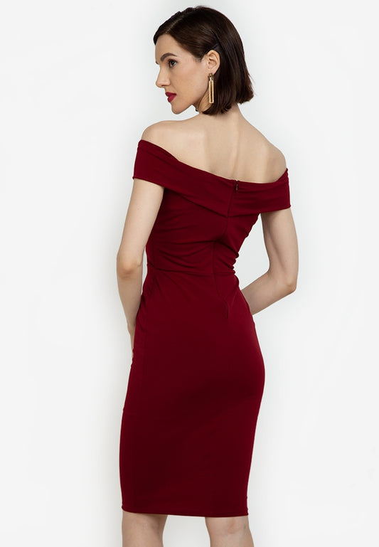 Off-the-Shoulder Midi Dress