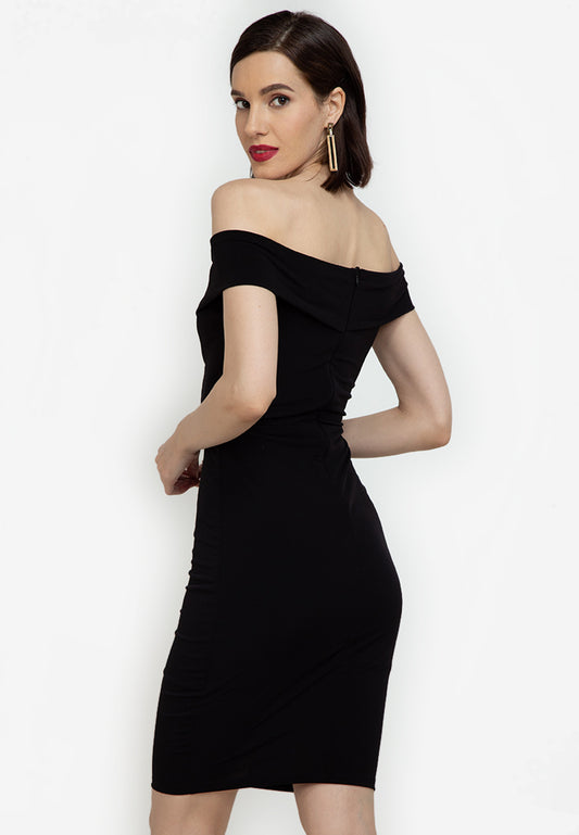 Off-the-Shoulder Midi Dress