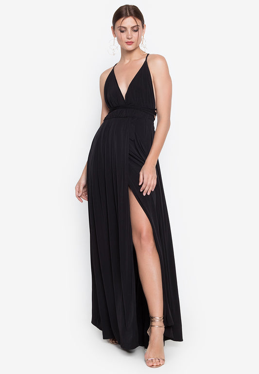 Multi-Way Maxi Dress in Black