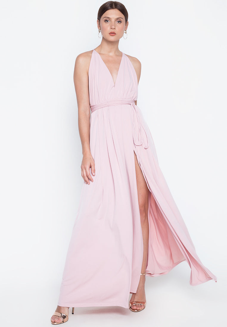 Multi-Way Maxi Dress in Dusty Pink