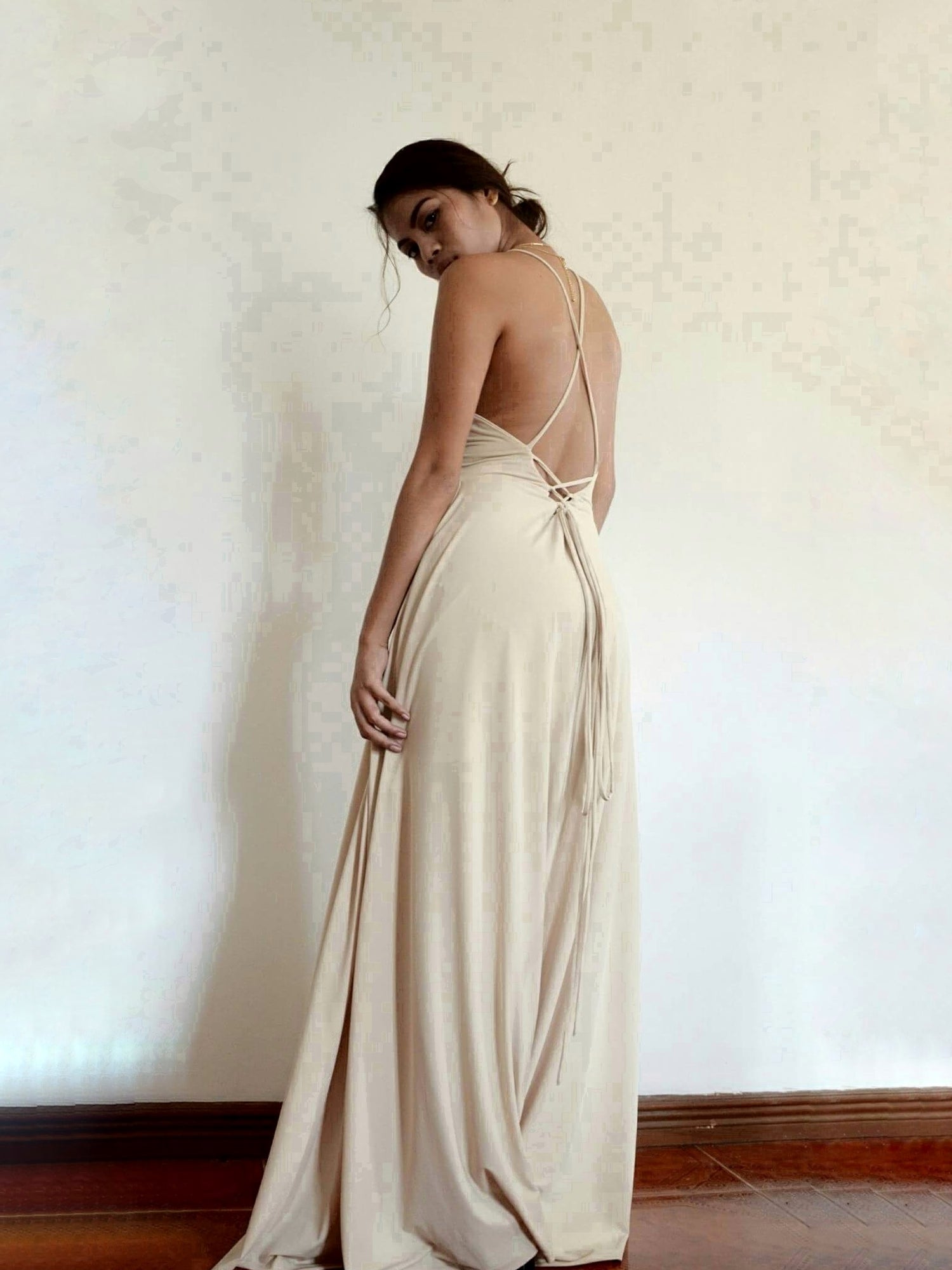 Strappy Backless Maxi Dress